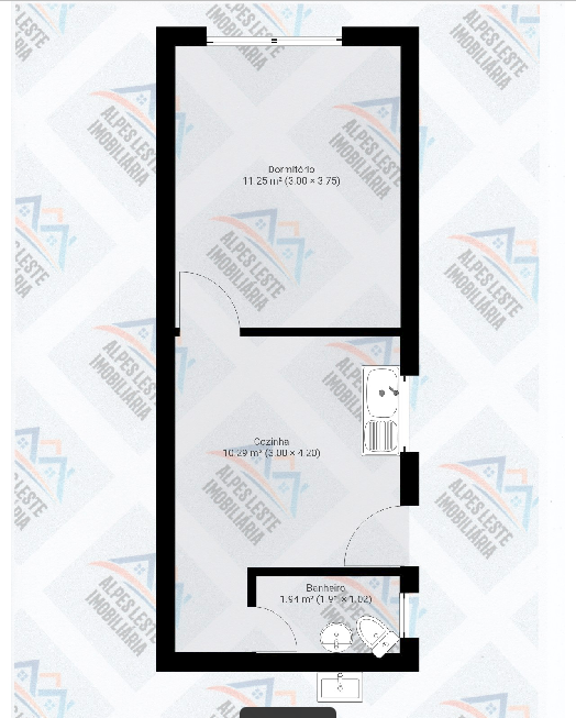 QUARTO e COZINHA próximo a S. Caetano do Sul